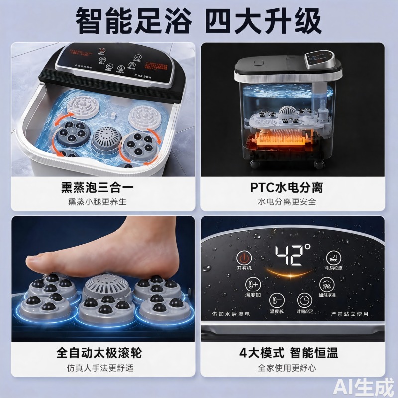 Electric Foot Bath Bucket, Con - огляд і ціна Foot Bath Massager